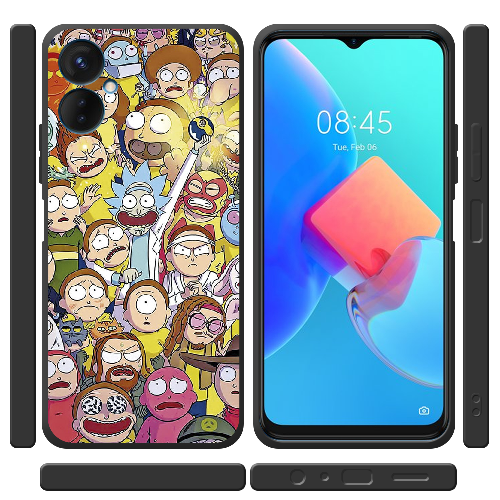 Чехол BoxFace Tecno Spark 9 Pro Rick and Morty все герои