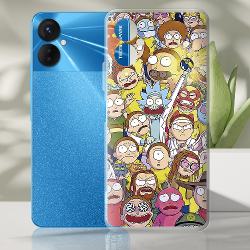 Чехол BoxFace Tecno Spark 9 Pro Rick and Morty все герои