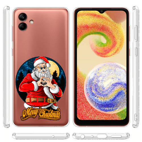 Чехол BoxFace Samsung Galaxy A04 (A045) Cool Santa and heart