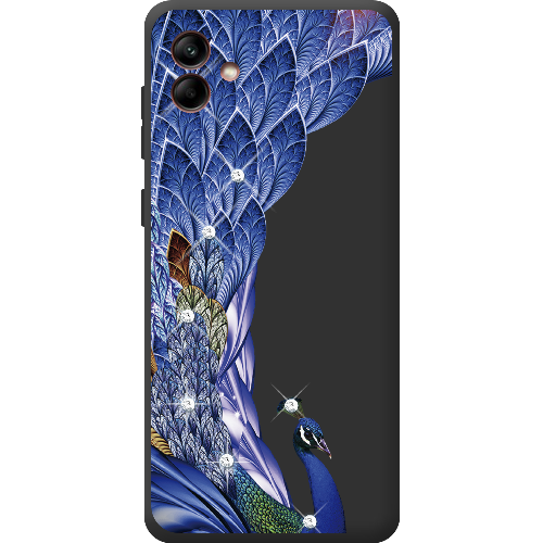 Чехол BoxFace Samsung Galaxy A04 (A045) Павлин со стразами