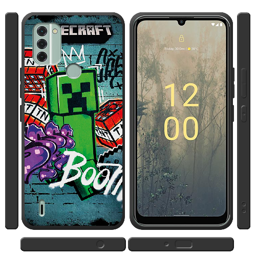 Чехол BoxFace Nokia C31 Minecraft Graffiti