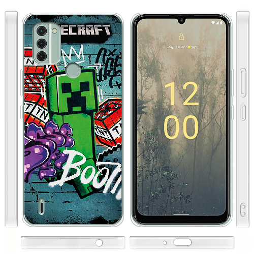 Чехол BoxFace Nokia C31 Minecraft Graffiti