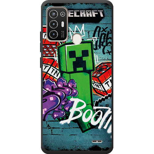 Чехол BoxFace ZTE Blade A52 Minecraft Graffiti