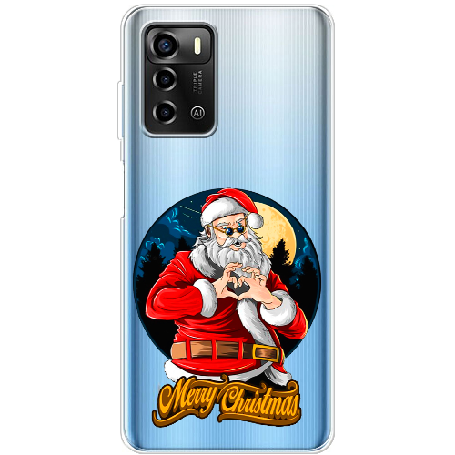 Чехол BoxFace ZTE Blade A72 Cool Santa and heart