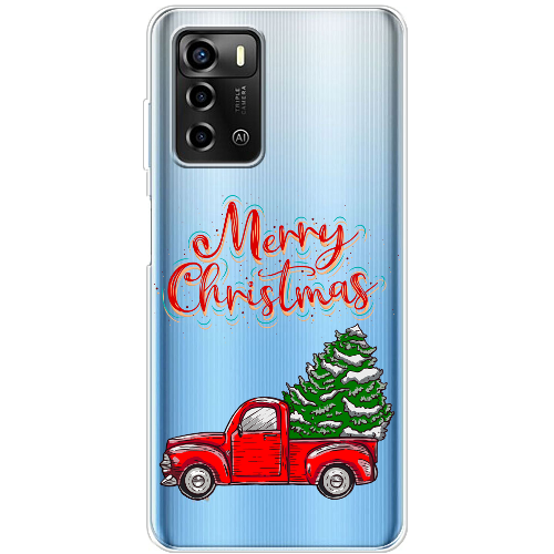 Чехол BoxFace ZTE Blade A72 Holiday Car Merry Christmas