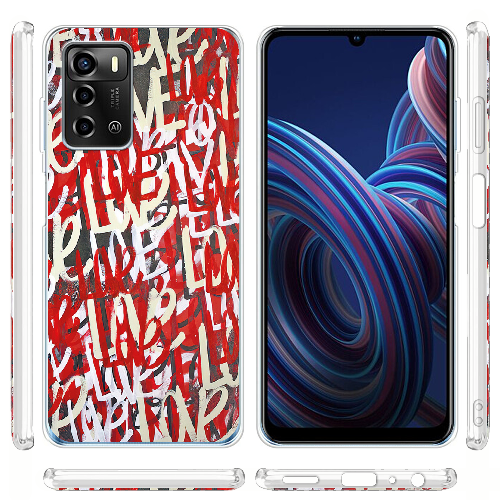 Чехол BoxFace ZTE Blade A72 Love Graffiti