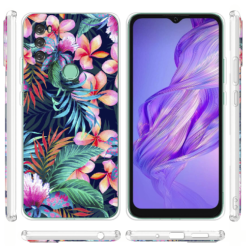 Чехол BoxFace Blackview A70 flowers in the tropics