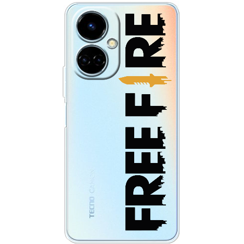 Чехол BoxFace Tecno Camon 19 / 19 Pro Черный Free Fire