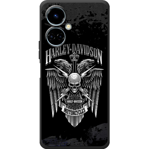 Чехол BoxFace Tecno Camon 19 / 19 Pro Harley Davidson skull and eagles