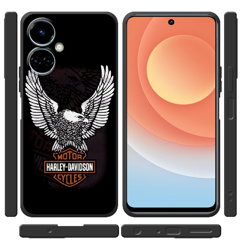 Чехол BoxFace Tecno Camon 19 / 19 Pro Harley Davidson and eagle