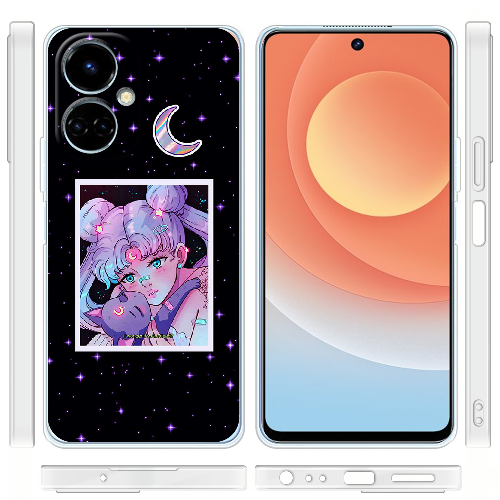 Чехол BoxFace Tecno Camon 19 / 19 Pro Sailor Moon night