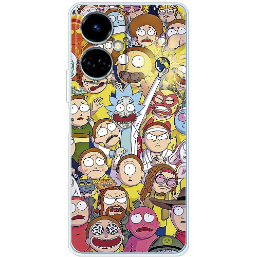 Чехол BoxFace Tecno Camon 19 / 19 Pro Rick and Morty все герои