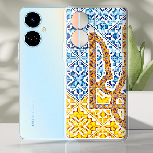 Чехол BoxFace Tecno Camon 19 / 19 Pro Тризуб Вишивка