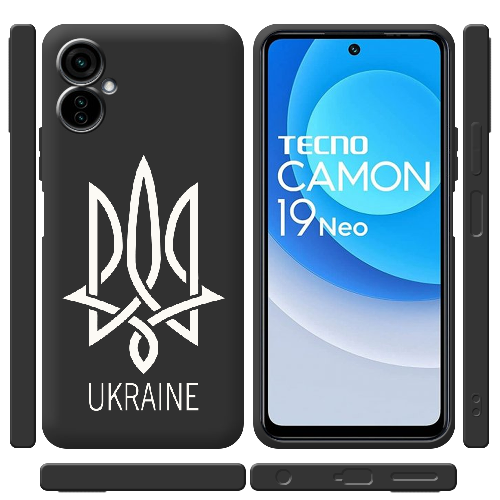 Чехол BoxFace Tecno Camon 19 Neo Тризуб монограмма UKRAINE