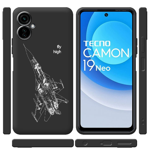 Чехол BoxFace Tecno Camon 19 Neo Військовий літак