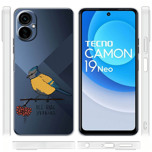 Чехол BoxFace Tecno Camon 19 Neo Синиця і калина