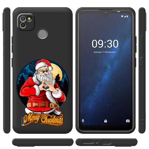 Чехол BoxFace Tecno Pop 4 LTE Cool Santa and heart