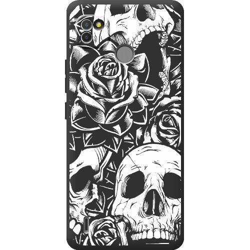 Чехол BoxFace Tecno Pop 4 LTE Skull and Roses