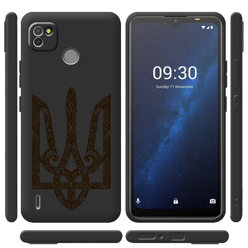 Чехол BoxFace Tecno Pop 4 LTE Ukrainian Black Trident