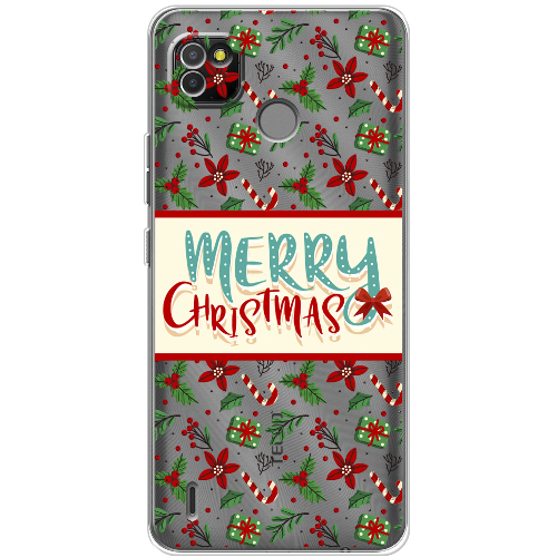 Чехол BoxFace Tecno Pop 4 LTE Vintage Christmas Congratulation