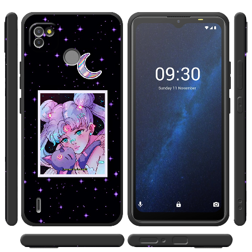 Чехол BoxFace Tecno Pop 4 LTE Sailor Moon night