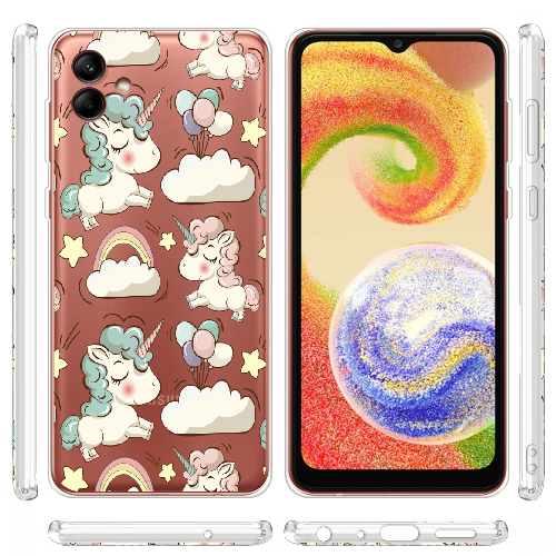 Чехол BoxFace Samsung Galaxy A04e (A042) Unicorns