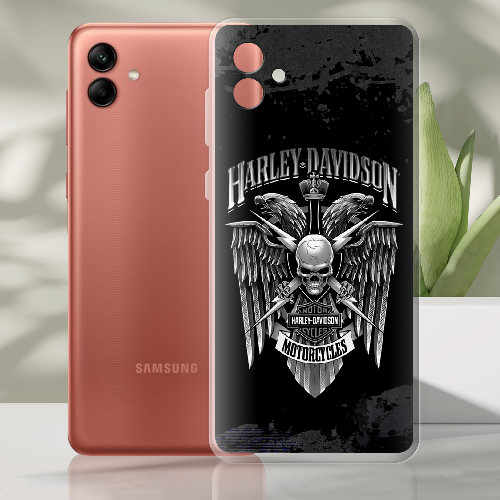 Чехол BoxFace Samsung Galaxy A04e (A042) Harley Davidson skull and eagles