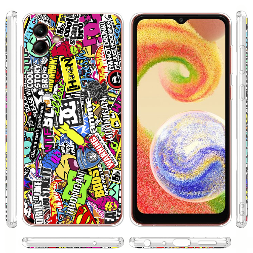 Чехол BoxFace Samsung Galaxy A04e (A042) Multicolored Inscriptions