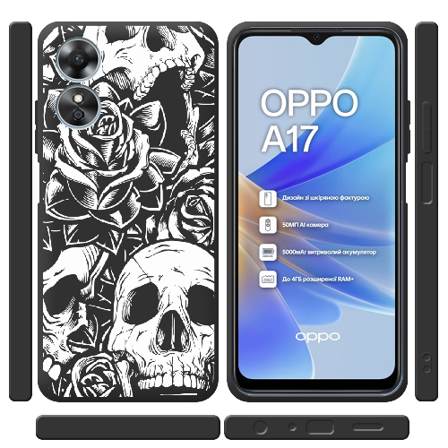 Чехол Boxface OPPO A17 Skull and Roses