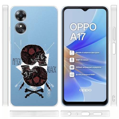 Чехол Boxface OPPO A17 Pitch black