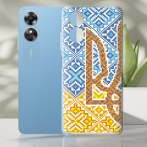 Чехол Boxface OPPO A17 Тризуб Вишивка