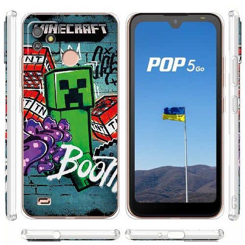 Чехол BoxFace Tecno Pop 5 GO Minecraft Graffiti