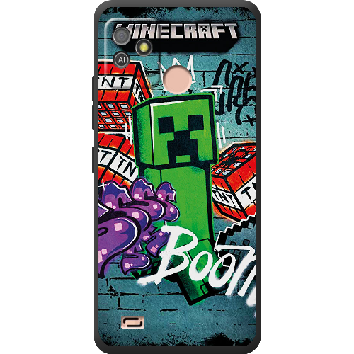 Чехол BoxFace Tecno Pop 5 GO Minecraft Graffiti