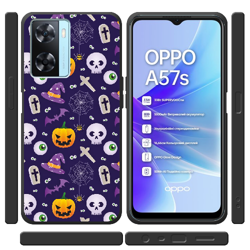 Чехол Boxface OPPO A57S Halloween Purple Mood