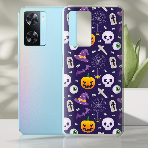 Чехол Boxface OPPO A57S Halloween Purple Mood