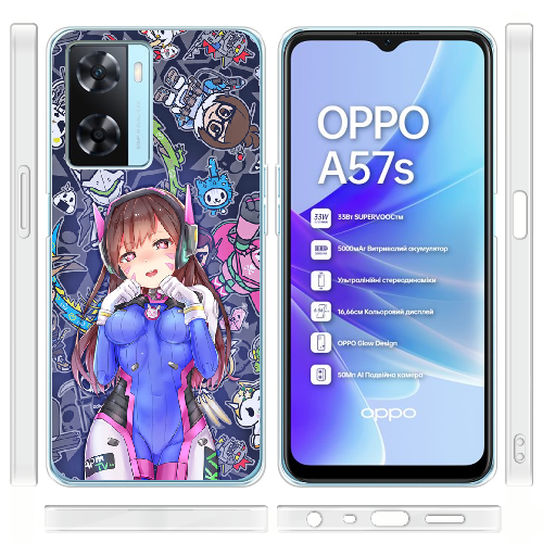 Чехол Boxface OPPO A57S Overwatch D.VA