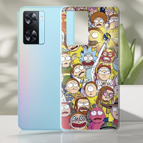 Чехол Boxface OPPO A57S Rick and Morty все герои