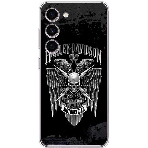 Чехол BoxFace Samsung Galaxy S23 (S911) Harley Davidson skull and eagles