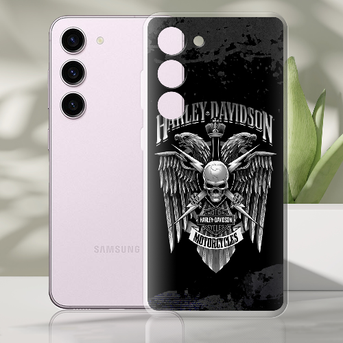 Чехол BoxFace Samsung Galaxy S23 (S911) Harley Davidson skull and eagles