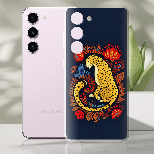 Чехол BoxFace Samsung Galaxy S23 (S911) Petrykivka Leopard