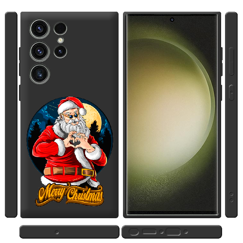 Чехол BoxFace Samsung Galaxy S23 Ultra (S918) Cool Santa and heart