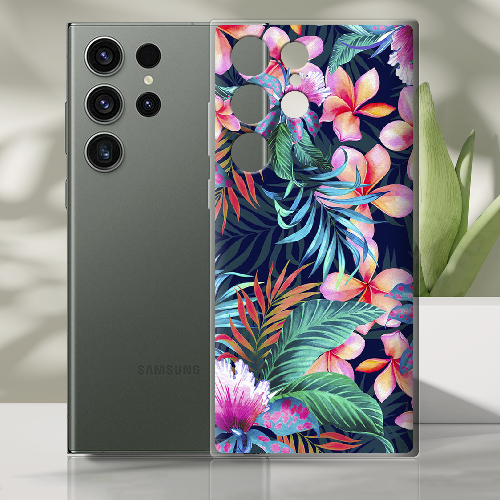 Чехол BoxFace Samsung Galaxy S23 Ultra (S918) flowers in the tropics