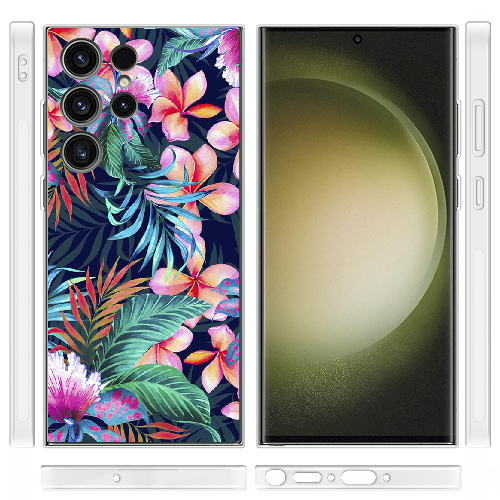 Чехол BoxFace Samsung Galaxy S23 Ultra (S918) flowers in the tropics