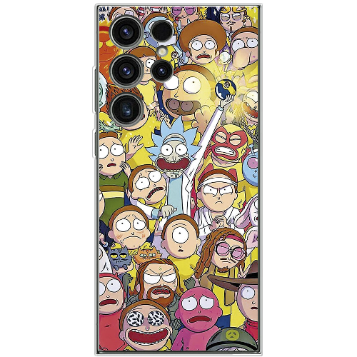 Чехол BoxFace Samsung Galaxy S23 Ultra (S918) Rick and Morty все герои