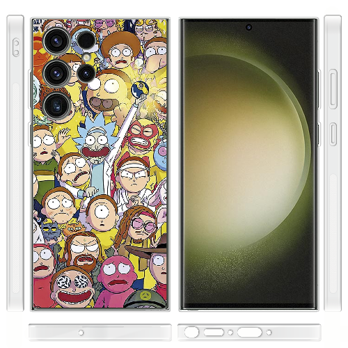 Чехол BoxFace Samsung Galaxy S23 Ultra (S918) Rick and Morty все герои