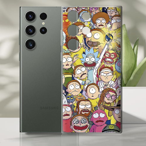 Чехол BoxFace Samsung Galaxy S23 Ultra (S918) Rick and Morty все герои