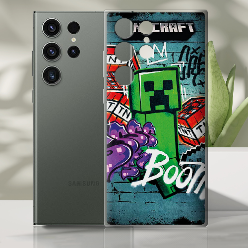 Чехол BoxFace Samsung Galaxy S23 Ultra (S918) Minecraft Graffiti