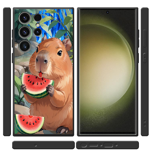 Чехол BoxFace Samsung Galaxy S23 Ultra (S918) Капибара з кавуном