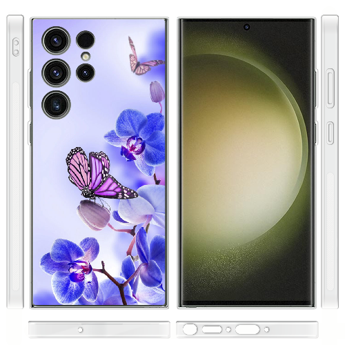 Чехол BoxFace Samsung Galaxy S23 Ultra (S918) Orchids and Butterflies