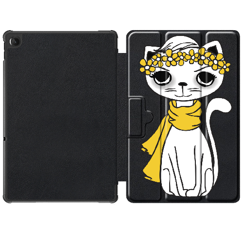 Чехол для Lenovo Tab M10 Plus (3rd Gen) 10.6" Hipster Yellow Kitty